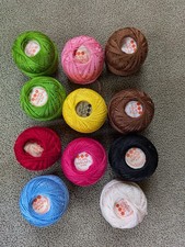 11 x Perlgarn Nr. 8 , DDR