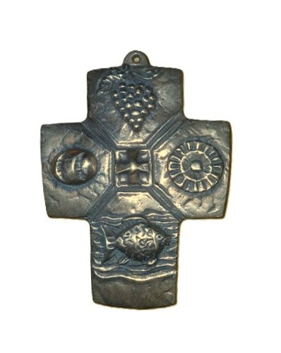 Bronzekreuz wandkreuz 10cm - bronzekreuz, x