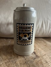 Bierkrug mit Zinndeckel - Brauerei zur Post Pfaffenhausen
