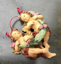 Fliegende Engel mit Girlande  Goodwill Aufhänger Weihnachten 7cm x 13cm neu 281