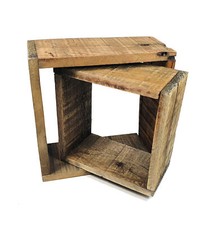 2er Set Deko Holz Würfel - 23