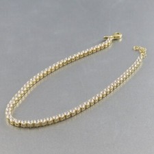 Armband Tennisarmband Zirkonia Besatz 17 - 19 cm in 585/14k Gelbgold Neu 103