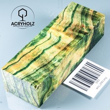 2083 Pappel Maser | 120x40x30 | Griffblock stabilisiert | ACRYHOLZ | Messergriff