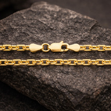 18 kt Gold ovale Erbskette aus