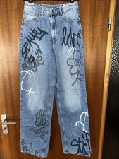 Divided Jeans Schlaghose blau