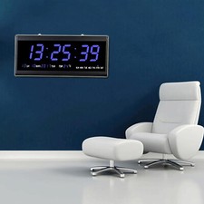 XXL Grosse LED digital Wanduhr mit Datum Temperatur Alarm Clock 480x190x30mm DHL