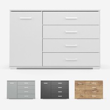Kommode KVIBY K07 Sideboard 120 cm Schrank Anrichte Highboard Mehrzweckschrank