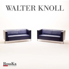 Walter Knoll 2-Sitzer Sofa Leder Dunkelblau x 2