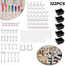 122st Lochwandhaken Metall Haken für Lochwand Werkstatt Werkzeugwand Hakenset