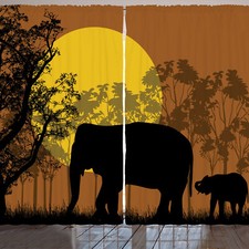 Elefant Rustikale Gardine