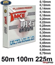 Take Akashi Fluorocarbon 0,1-0,7mm Schnur Vorfachschnur monofil fast unsichtbar