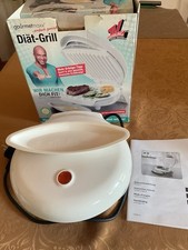 Diät-Grill gourmetmaxx, mit Keramikbeschichtung,weiß,26,7x 24,2 x13,5 cm wie Neu