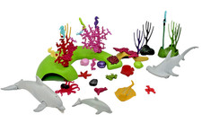 Playmobil Delfin Hammerhai Rochen Krake Koralle Seepferdchen Unterwasserwelt Set
