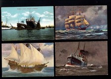 Vier Postkarten "Schiffe"