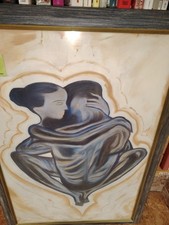 Kunst, Galerie, GEMÄLDE, Liebesakt,Umschlungenes PAAR, AKT, SIGNIERT, 2001.