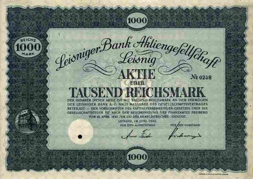 Leisniger bank 1942 leisnig - leisniger,