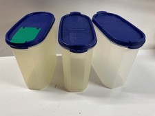 Tupperware Eidgenosse 1613, 1,7 Liter, Schüttdeckel, Blau, Gebraucht, 3er SET