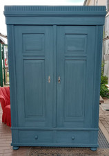 Kleiderschrank 1920 Taubenblau Shabby Chic Vintage Antikhandel Ellrich