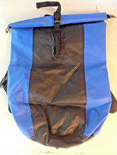 Wasserfester Fahrrad Rucksack Rolltop 71 x 46 cm blau schwarz NEU Polyester