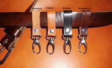 GÜRTEL SCHLAUFE VERNIETET + KARABINERHAKEN  für Ledergürtel EXTRA HANDGEFERTIGT