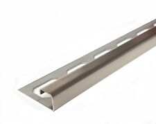 Edelstahlschiene  2,5 m V2A Quadratprofil gebürstet Fliesenprofil 8,10,11,12,5mm