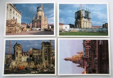 4 x DRESDEN Frauenkirche Postkarten ungel. Lot mit Zerstörung und Wiederaufbau