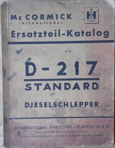 Mccormick farmall 217 - farmall, d-217