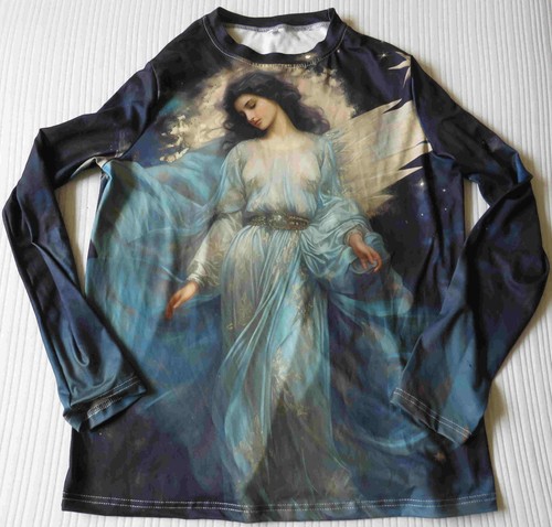 Shirt damen mit print engel - t,