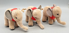 Steiff  3 süße alte Elefanten Mohair Filz
