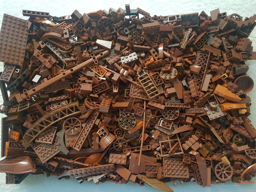 Lego braun steine - 1, platten