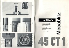 Bedienungsanleitung Blitzgerät Metz Mecablitz 45 CT 1  Deutsch + mehr Sprachen