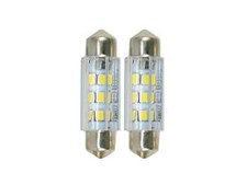 2 stk 38mm 9 SMD 3014 LED Festoon Sofitten Beleuchtung Birne