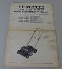 Teilekatalog / Ersatzteilliste Zündapp Rasenmäher Typen 685 Stand 02/1973