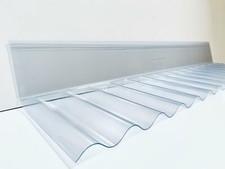 +++ PVC Sinus Wellplatte 76/18 Wandanschluss in glasklar witterungsbeständig +++