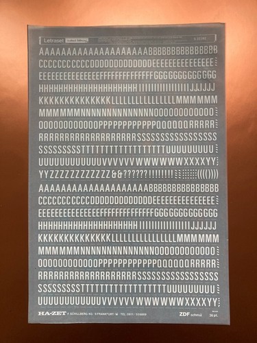 Letraset zett s22262 zdf - letraset, ha-zett