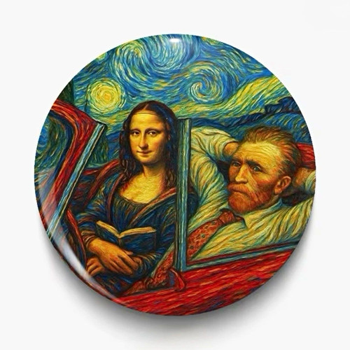 Button pin motiv mona - mona, &