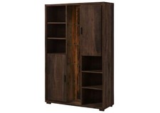 Schrank Akazie 118x40x180 dunkelbraun lackiert BARK #201