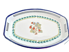 Vintage Schale Blech,Villeroy & Boch 1748 Polen,Brotkorb Emaille Durchbruch