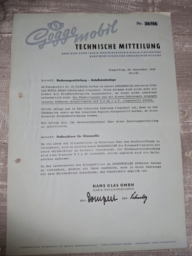 Original technische mitteilung - original,