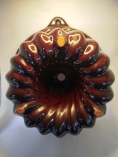 Kleine Gugelhupf Backform, Braun, lasiert, Scheurich?