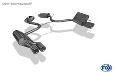 Fox Duplex Sportauspuff Mercedes SL R230 Bj.01-06 2x80mm rund eingerollt gerade