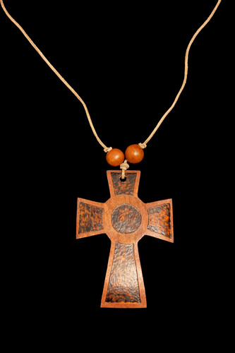 Große holz kreuz halskette - große, holz-kreuz