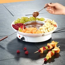 Elektrisches Schokoladen-Fondue Schokofondue Chocolatière für zwei inkl. Gabeln