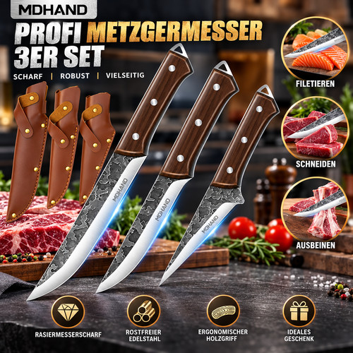 Metzgermesser set 3teilig - metzgermesser,