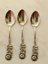 Antiko 100 Silber Teelöffel Mokkalöffel 3-teilig  Hildesheimer Rose Nachlaß 