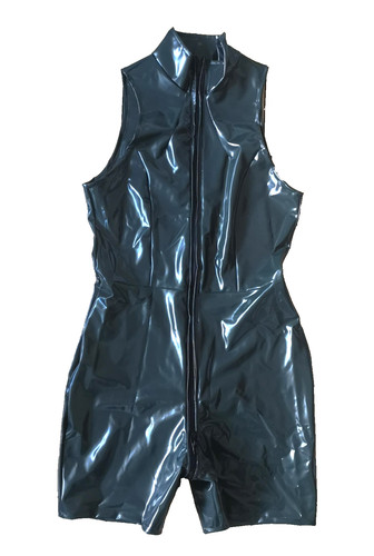 Pvc like playsuit - u,