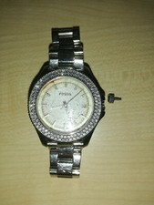 Damenuhr Damenarmbanduhr Fossil silber - defekt-