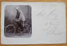 Altes Foto von 1900 / Fahrrad