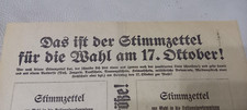 Stimmzettel Wahblat von 1920