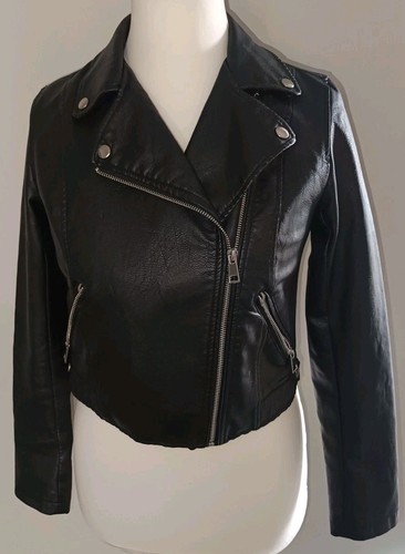Schwarze kunstlederjacke gr - schwarze, kunstlederjacke,